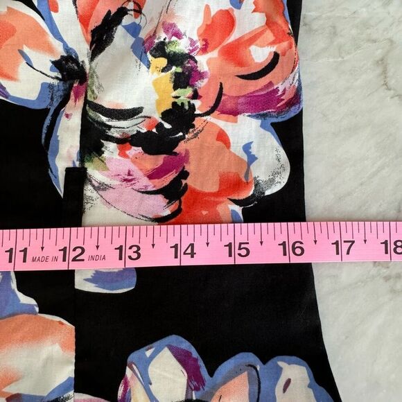 OLIVIA MATTHEWS floral DRESS 100% cotton SIZE 8 belt loops, no belt included - Picture 7 of 10